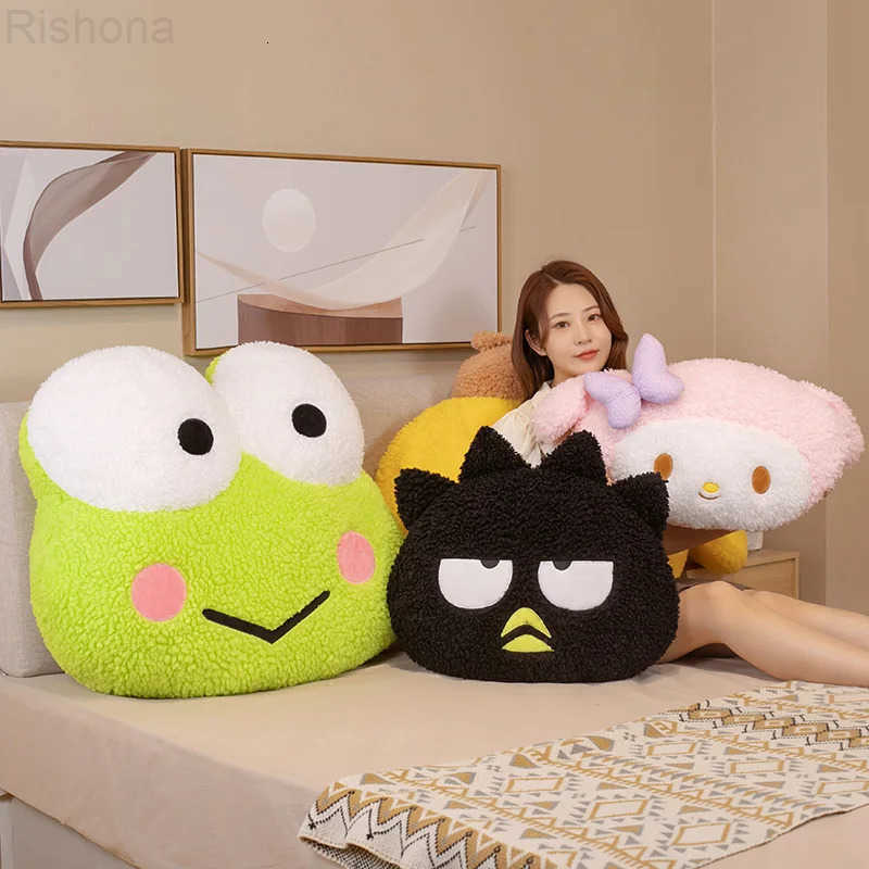 Sanrio My Melody Pom Purin Plush Toy Soft Stuffed Anime Badtz Maru Keroppi Back Cushion Sofa Decorative Pillow Christmas Gifts Girl H251125