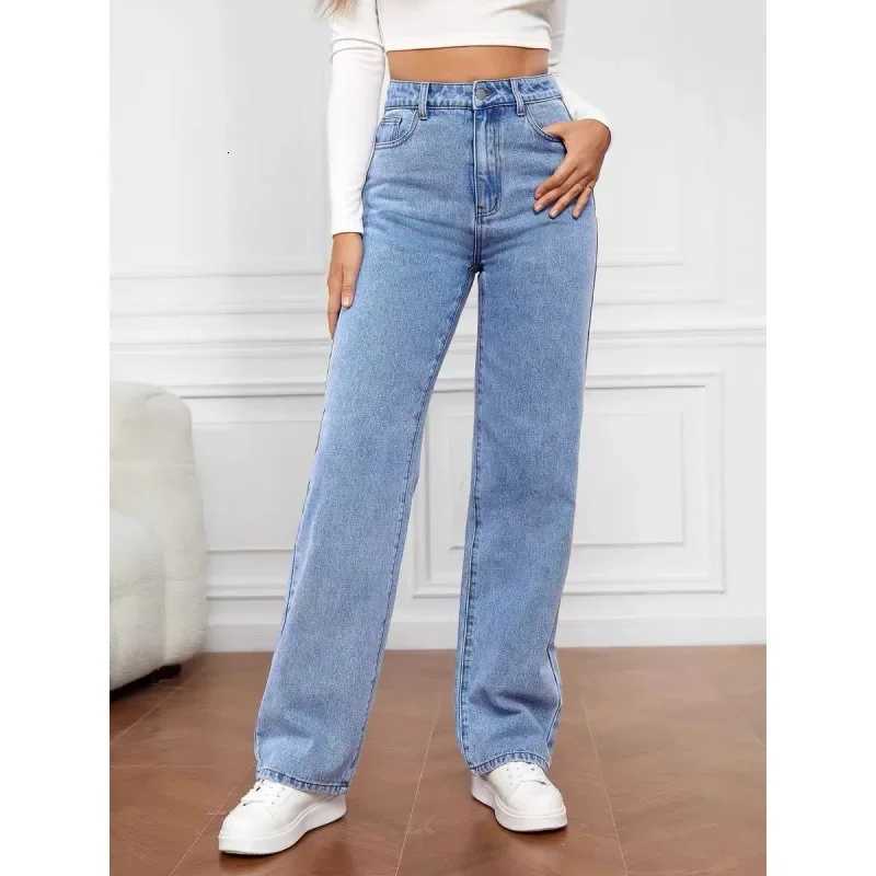 2000s Jeans Women High Waist Wide Leg Straight Y2K Jean Womens Loose Fit Denim Trousers Comfortable Plus Size Casual PantsT251013