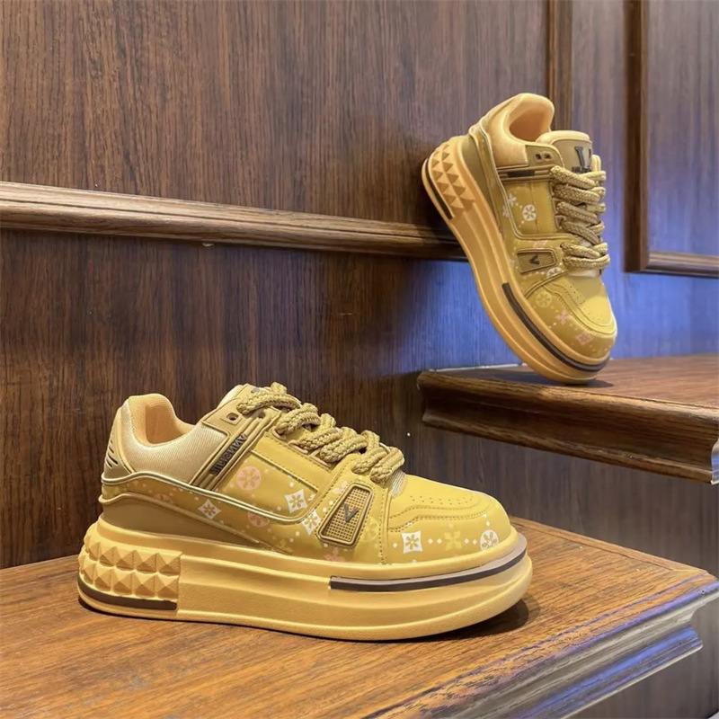 Free shipping designer Casual Shoes Thick soft soled casual sports for men fashionable comfortable running shoes doudoune Polished white