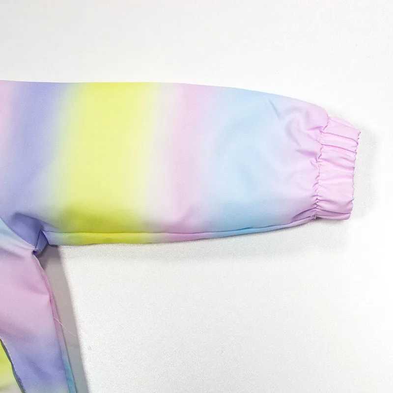 Autumn Baby Girls Boys Fashion Rainbow Windbreaker Coat Kids Angel Wings Jacket Hooded Zipper Outerwear Childrens Clothing C251013