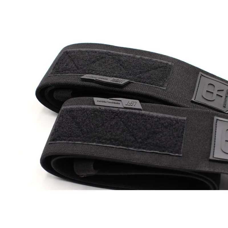 Fitness Elbow Support Heavy Duty All Black Elbow Pads Bandage Adjustable Weightlifting Bench Press CrossFit Training Wraps Strap C251013