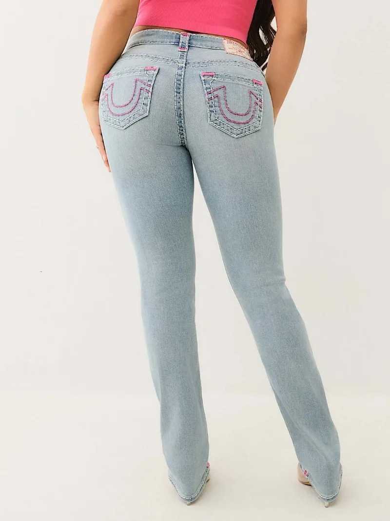 Hiphop Loose Pocket Buddha Flare Jeans Women Embroidery Washed Denim Jeans for Women Spliced Street High Waisted Slim Fit PantsT251013