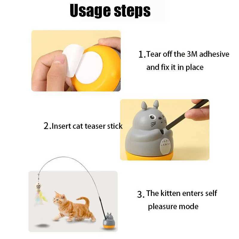 New cat funny cat stick steel wire long pole feather cute cat toy kitten fishing rotating selfpleasure pet toy C251013