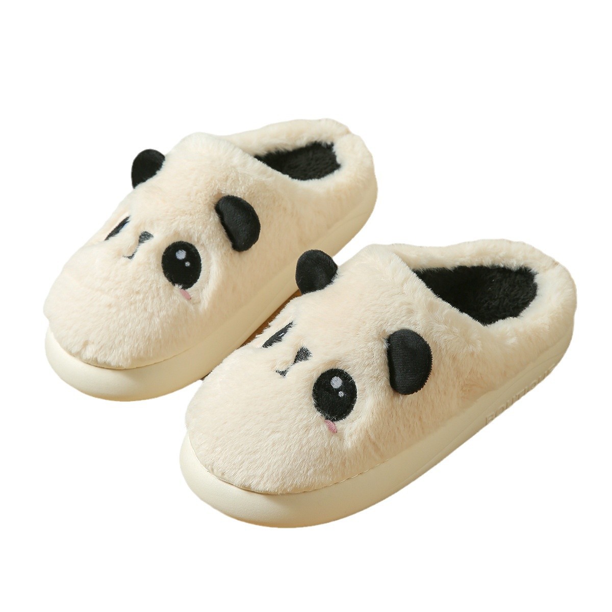 Free shipping designer slippers for womens flat slippers beige Black khaki brown red New fashionable plush home cotton slippers