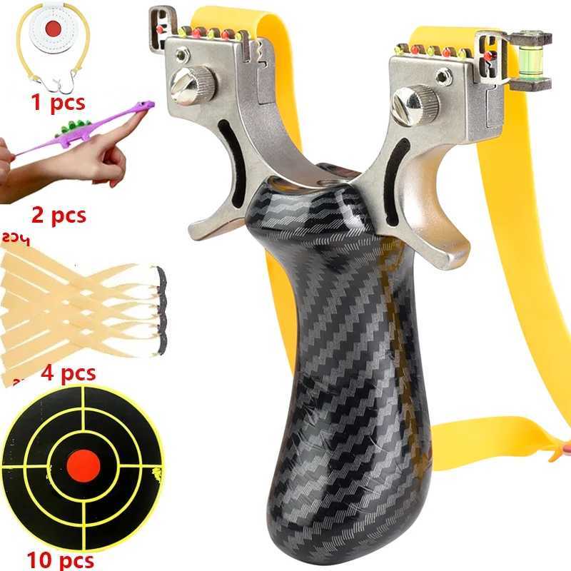 8020 Fiber Optic Aiming Slingshot 304 Metal Cnc Fast Prure Catapult Outdoor Hunting and Shooting Practice Package Y251013