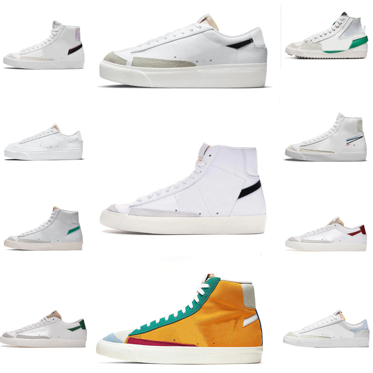 Blazers Casual Shoes Classic Vintage Mens Women Jumbo Red Black White Indigo Pine Green High Mid VINTAGE Trainers Shoe Summit Arctic Punch Sail Gum Platform Sneakers