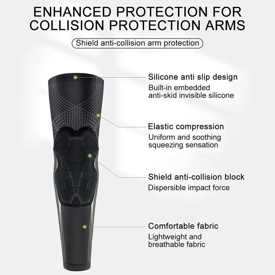 GTUBIKE 1PCS Anticollision Arm Sleeve Protective Compression with Elbow Honeycomb Pad for Youth Adult Sport Basketball C251013