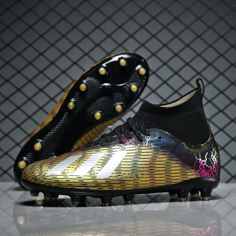 Overseas Men and Women Youth High-top Outdoor Sports Football Shoes Competition Training Breathable Non-slip