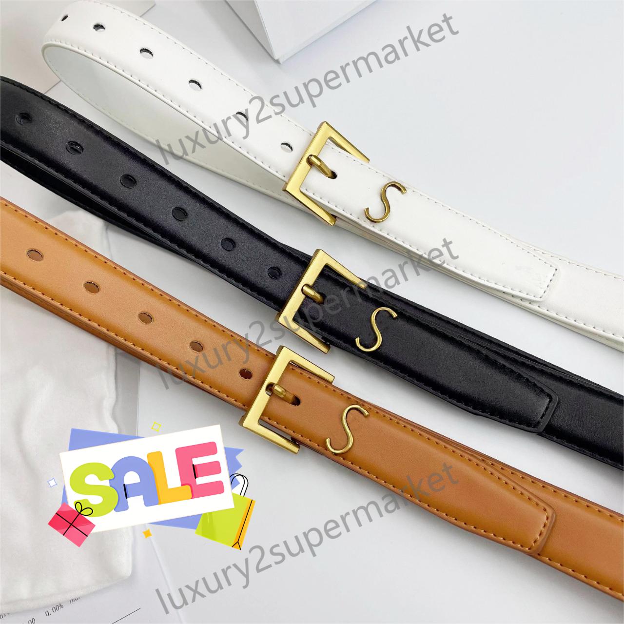 Luxury Designer Belt For Women Genuine Leather Cowhide Width 30mm Men Designers Belts Bronze Buckle Silver Womens Waistband Cintura With Box