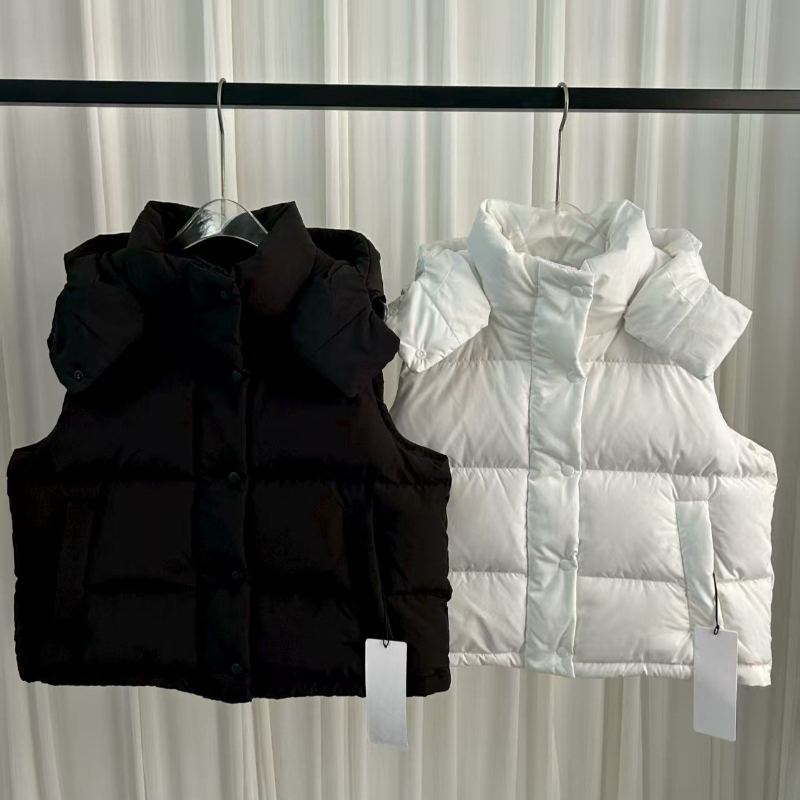 Designer Outdoor Down Jacket Vest Hooded Puffer Jacket Womens Velvet Four-grid Puff Plaid Sports Yoga Coats Full Zip Up Sleeveless Outer Wear Autumn/winter Tank Top