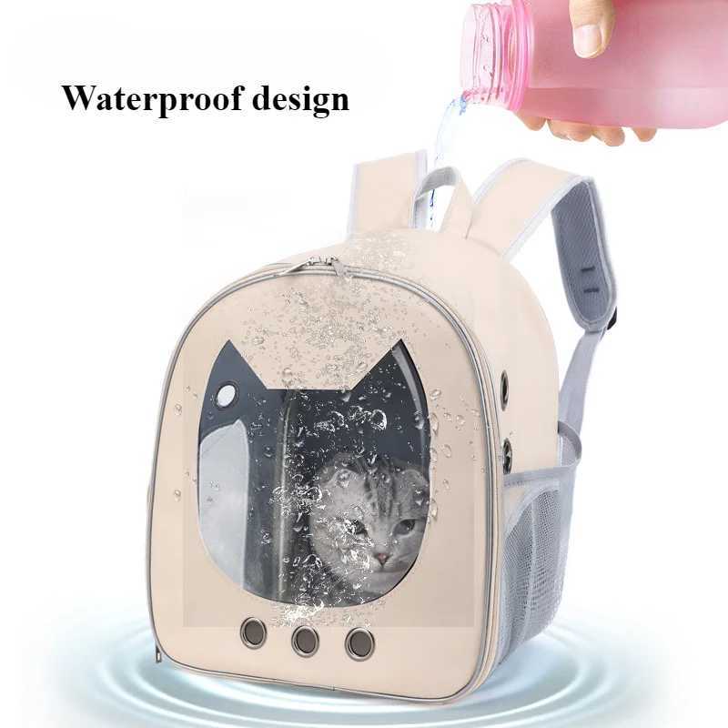 Portable Transparent Pet Backpack Foldable Outdoor Carrying Cats Bag Breathable Travel Bags for KittensDogs Going Out Pets Bag C251013