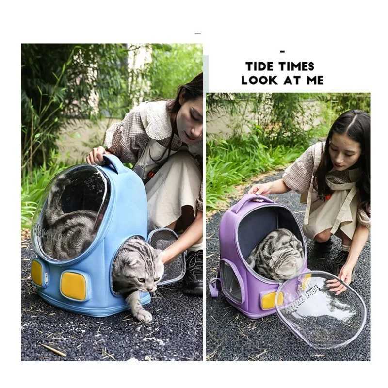Pet Carrier Backpack for Large Cat up to 10KG Space Capsule Transparent Bubble Window Backpack for Large Cat Vet Visit Traveling C251013