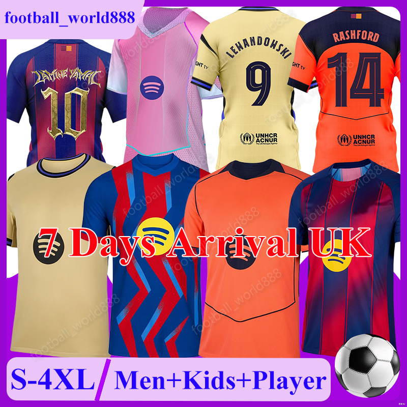 XXXL 4XL barcelone 25 26 Soccer Jerseys FERRAN LEWANDOWSKI BARCELONASJERSEY RASHFORD 2025 Football Shirts LAMINE YAMAL football kits FERMIN Men Kids Kit Socks Sets