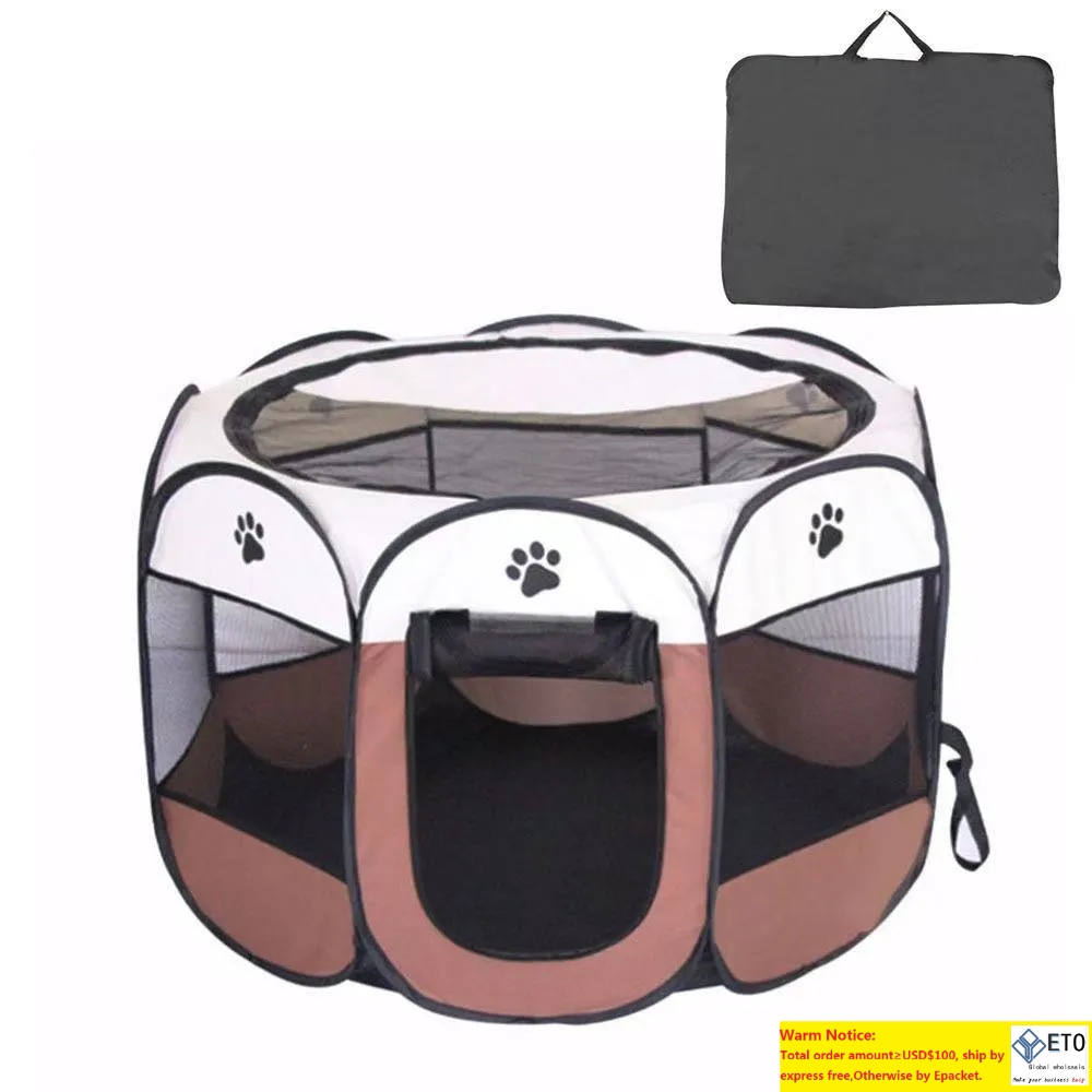 Dog Fence Cat Fence Foldable Pet Game Fence With Portable Box Portable Pet Tent Suitable For Indoor/Outdoor Use Waterproof Detachable Sunshade LL