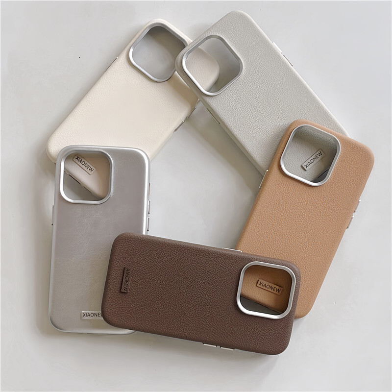 Caseative for iPhone 16 Pro Series casual Metal Leather Solid Color Case for iPhone,Elegant, Style and Eco-Friendly