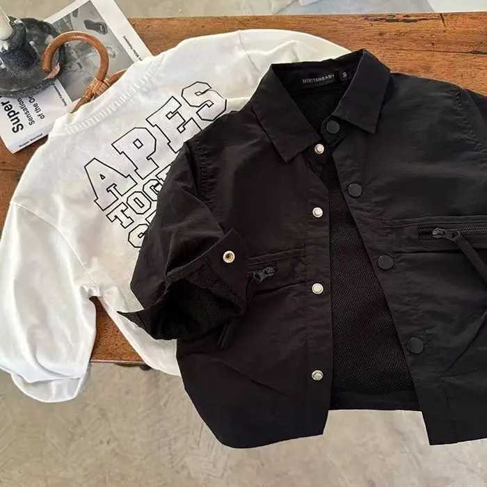 2025 Kids Coats New Spring Autumn Fashion Baggy Jackets Simple Style Casual Cool C251013