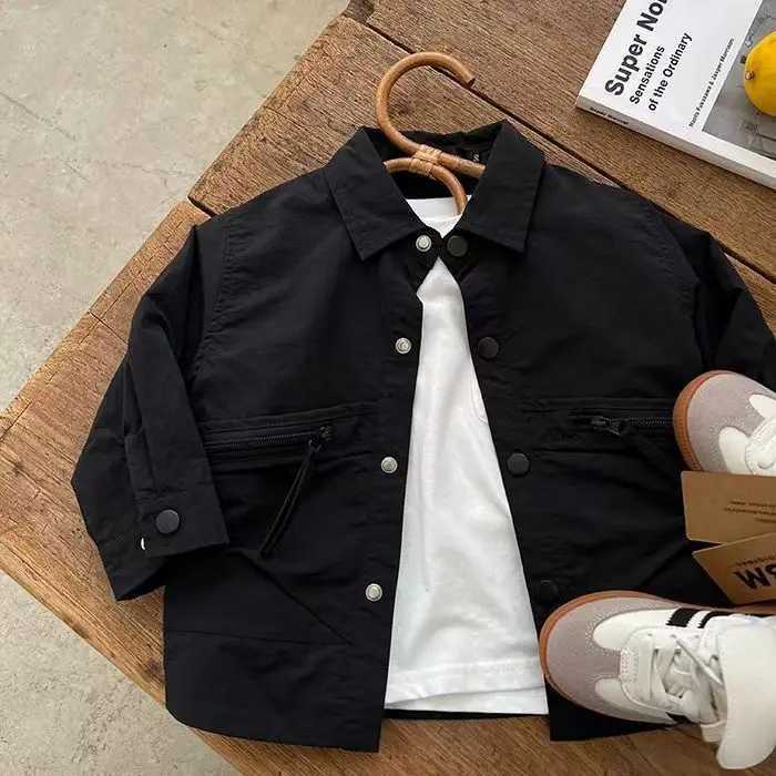 2025 Kids Coats New Spring Autumn Fashion Baggy Jackets Simple Style Casual Cool C251013