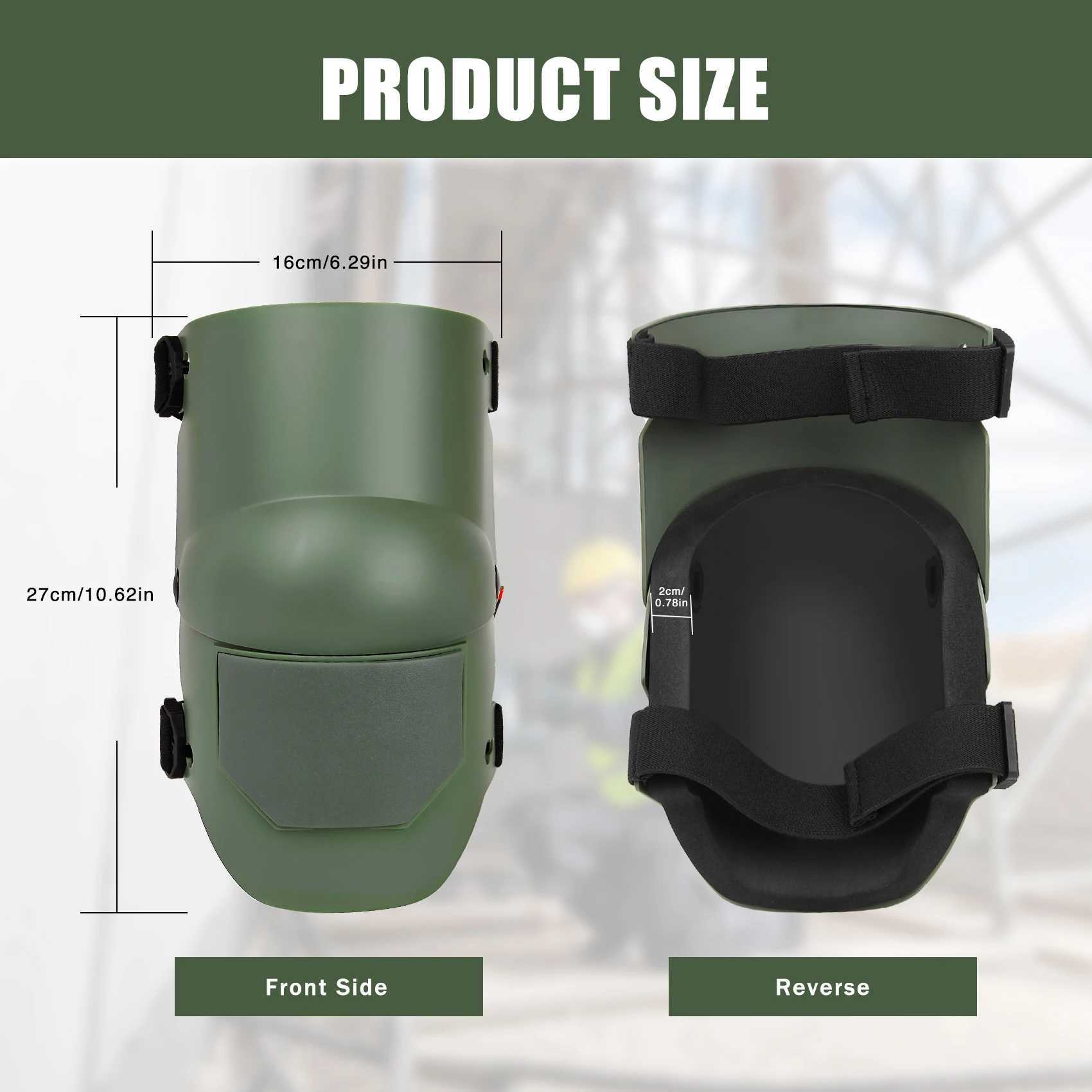 Heavy Duty Knee Pads with Strong Double Adjustable Straps EVA Foam Cushion AntiSlip Design for Gardening Flooring Home Repair C251013