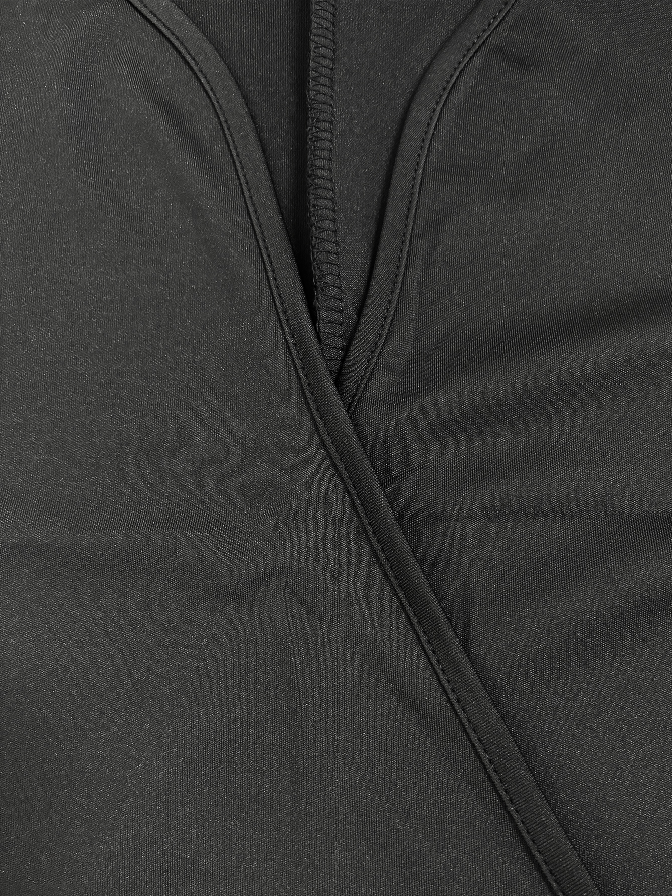 Women's Autumn Winter New Solid Color Cross V - Neck Midi Dress - Fashionable Elegant Office & Party Black Dress-CF52949