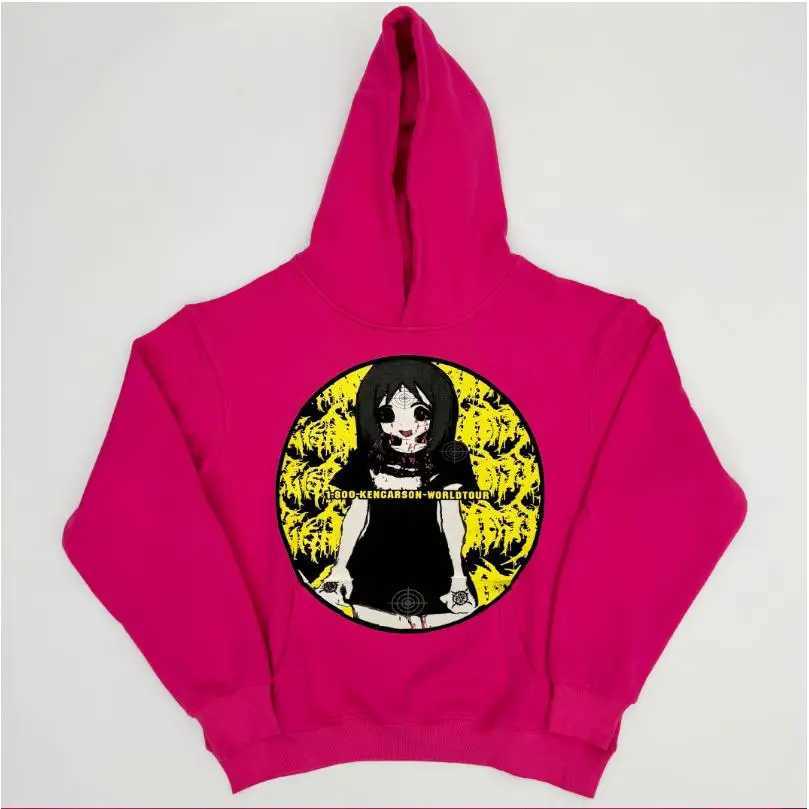 New Men KEN CARSON A Great Chaos NARICISSIS Tour Pullover Hoodies Hoody Hooded Sweatshirts velvet Cotton Thick Fleece US N188XJ251013