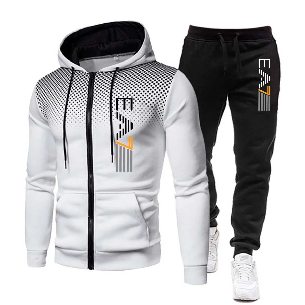 Fashion Tracksuit For Men Hoodie Fitness Gym Clothing Men Running Set Sportswear Jogger MenS Tracksuit Winter Suit Sports251010