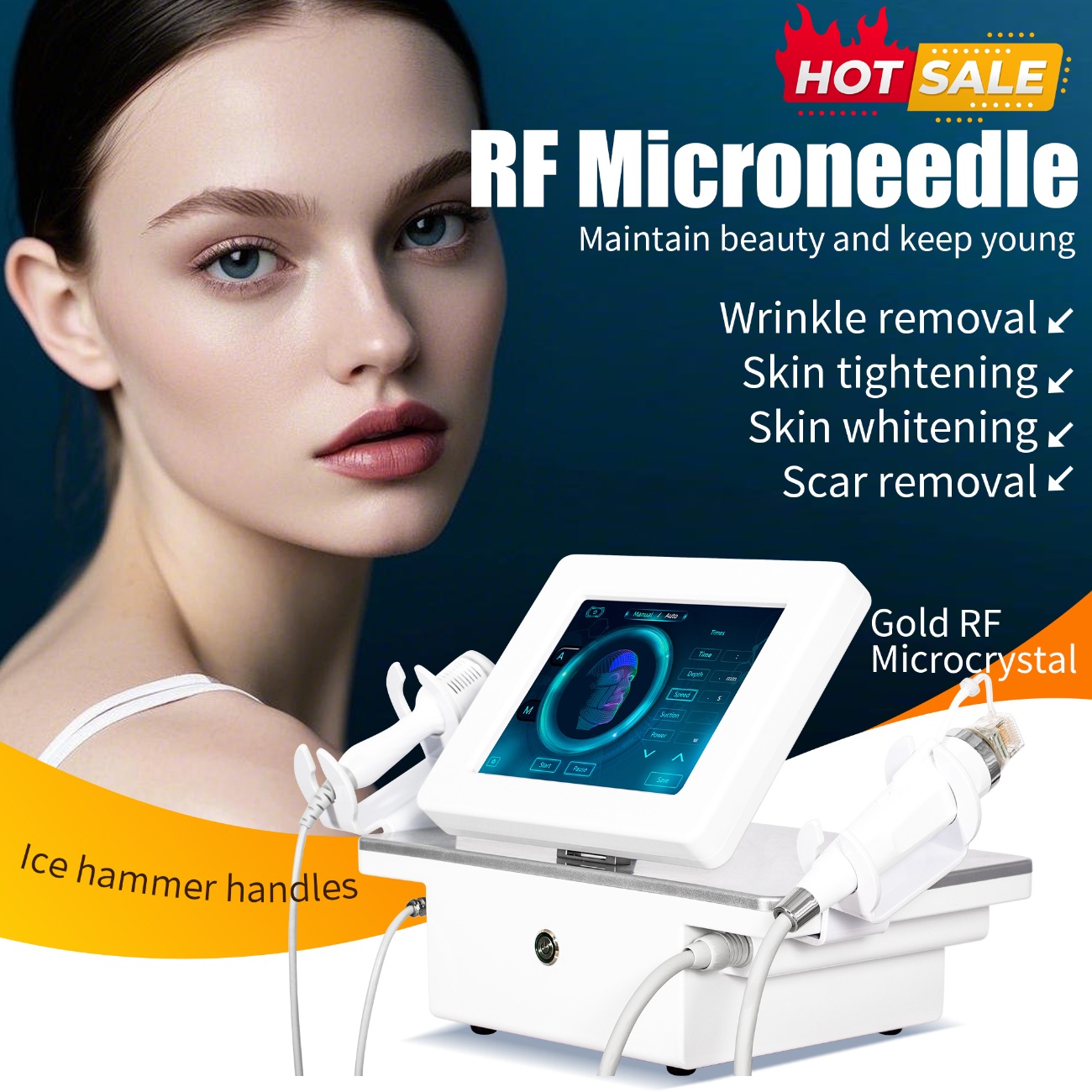 New Fractional Radio Frequency Microneedling Machine RF Body Tightening Vivace Fractional Professional CE