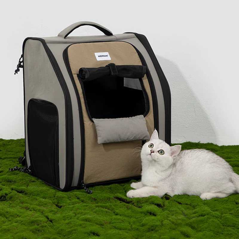 Cat Backpack Carrier Expandable Pet Carrier Backpack for Small Dogs Medium Cats Foldable Puppy Backpack Carrier for Travel C251013