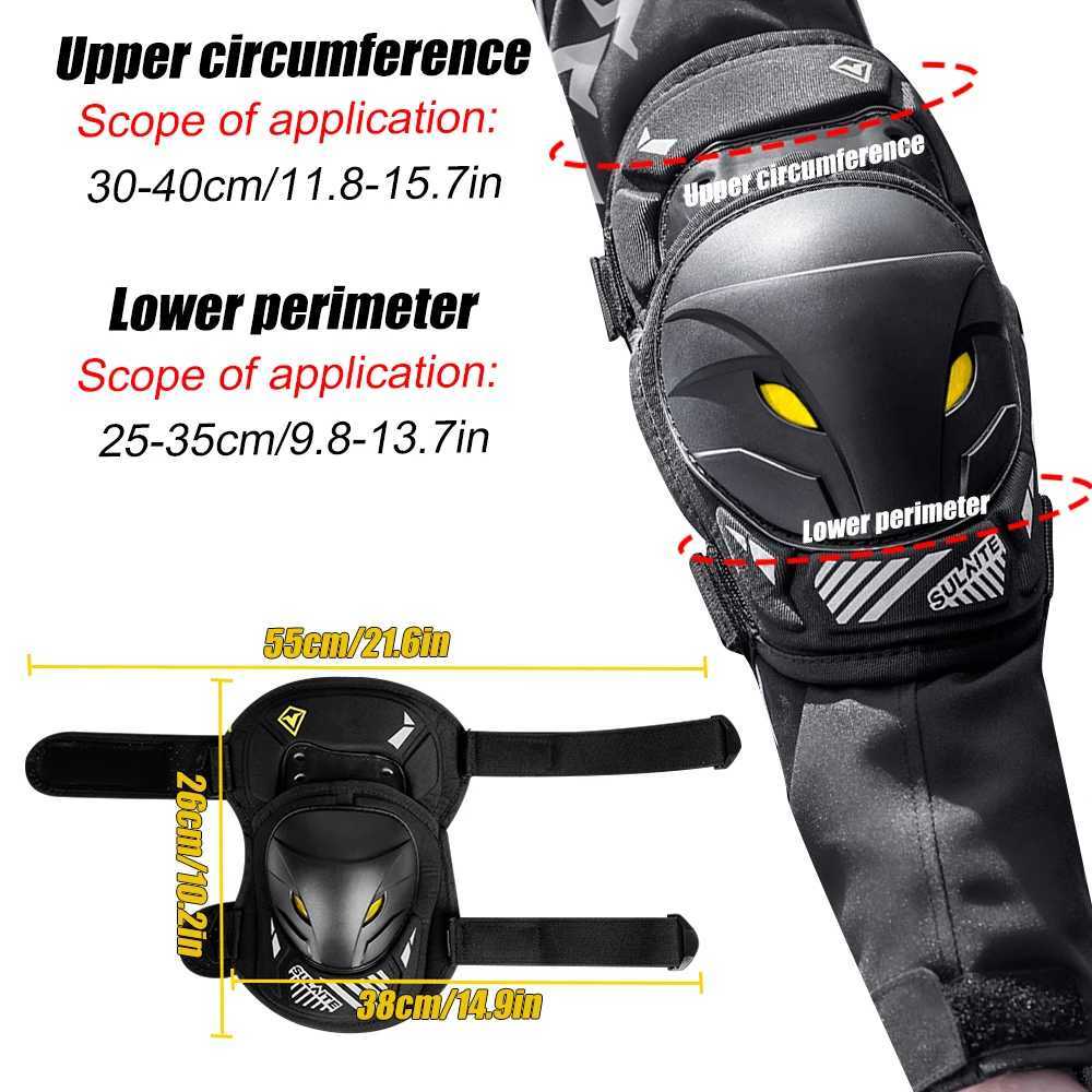 1Pair Motorcycle Knee Elbow Guards Adjustable Motocross Armor with PP Shell EVA Padding Dirt BikeEBike Protective Gear C251013