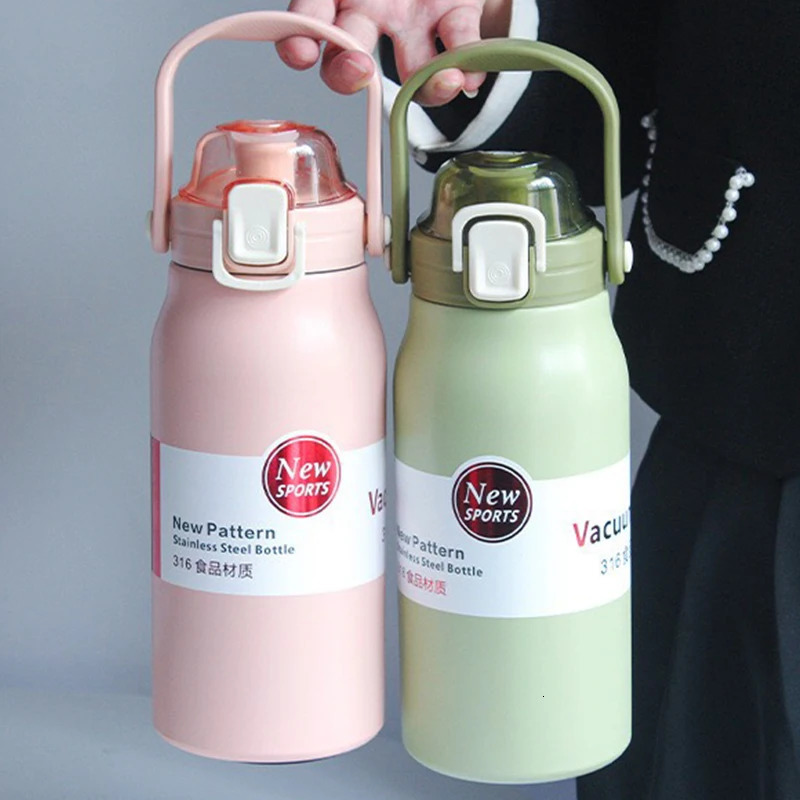 15L Large Capacity Thermos Water Thermo Bottle Stainless Steel Thermoses Portable Outdoor Cup With Straw Mug 251013 W260226