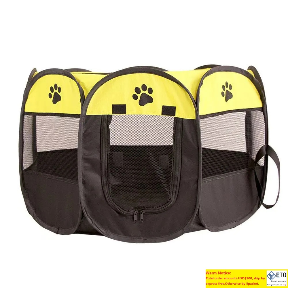 Dog Fence Cat Fence Foldable Pet Game Fence With Portable Box Portable Pet Tent Suitable For Indoor/Outdoor Use Waterproof Detachable Sunshade LL