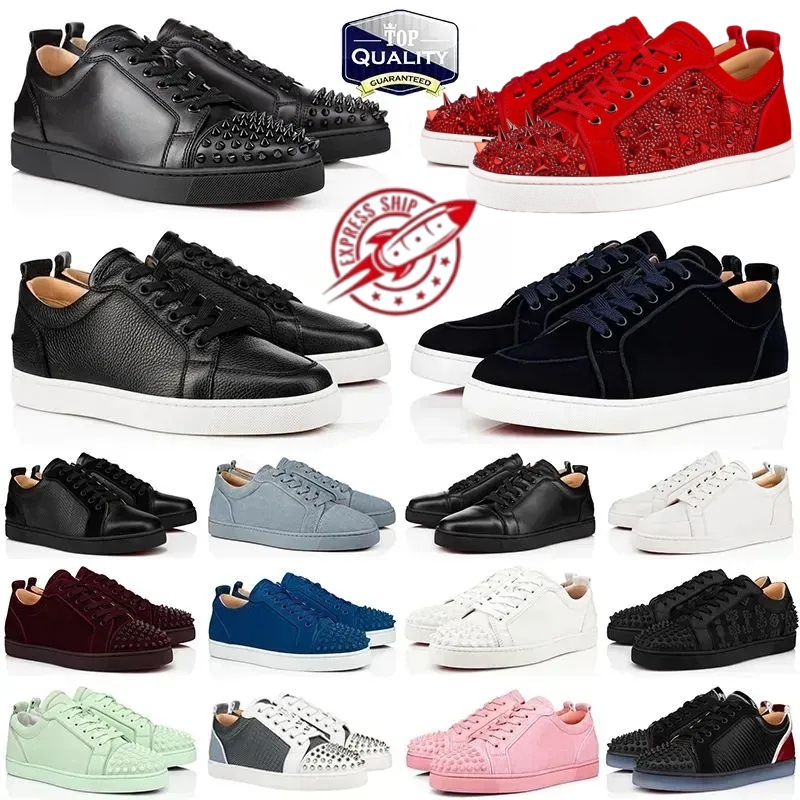 Luxury designer Low Dress Shoes Mens Casual Shoes Sneakers Glitter Grey Rivets Leather Suede Camo Green Men Women Fashion Spikes Office Career Wedding Trainers