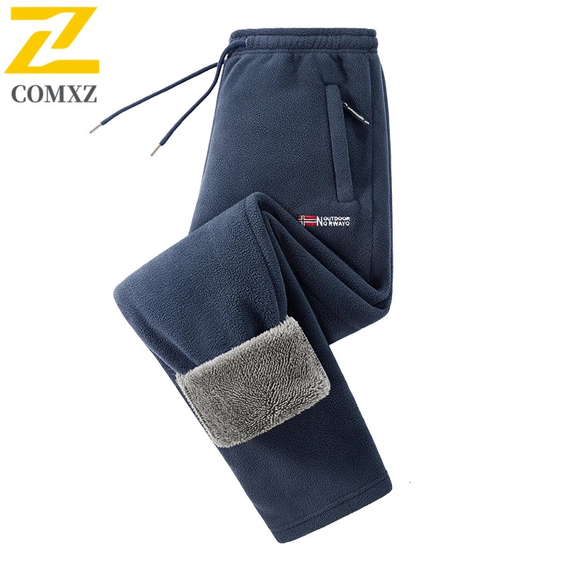 Winter Fleece Ski Pants Mens High Quality Extreme Cold Wool Thick Warm Trousers Women 2025 Outdoor Camping Work Sweatpants 251013