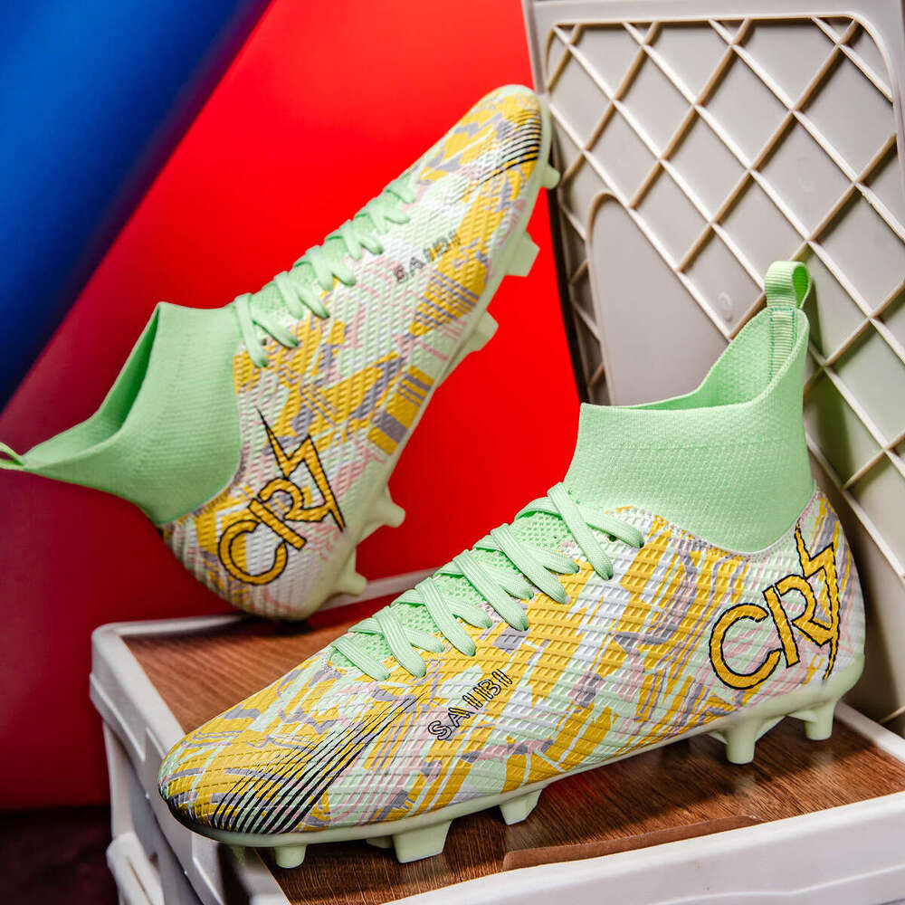 New Adult High-Top for Men Women, Youth Long Spikes and Short Spikes, Outdoor Competition Training Football Shoes