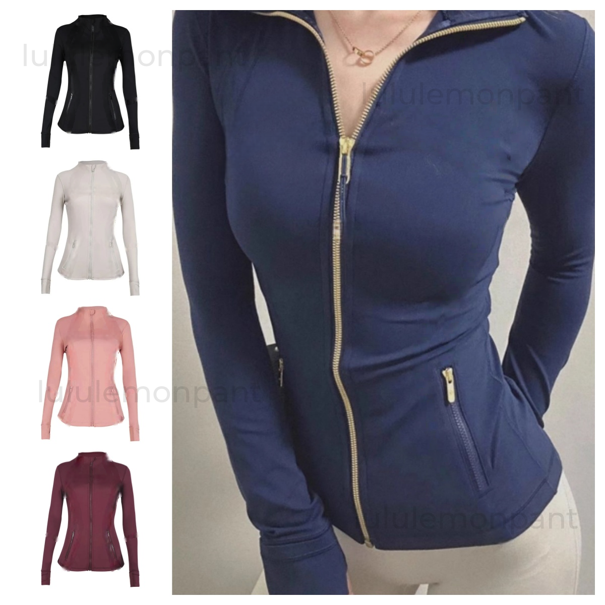 25ss 5AA TOP Workout set yogawomen jacket Define Align High Waist Sports Suit close High waist Pants Running Long Sleeve leggings gym luluity Lemonion jacket set