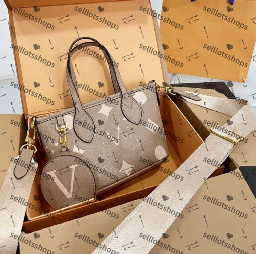 10a Real cowhide neverfulltote 2pcs High qualitys Women bags Luxurys Handbag Ladies Designer Composite Bags Lady Clutch Bag Shoulder Tote