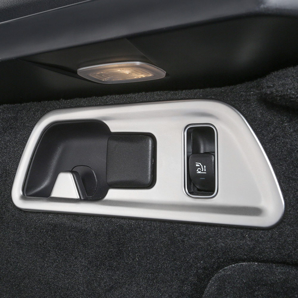 Car Stainless Steel Trunk Button Frame Cover Trim Decoration For Mercedes Benz GLE Coupe C167 GLE53 amg 350 450 63 Interior Accessories