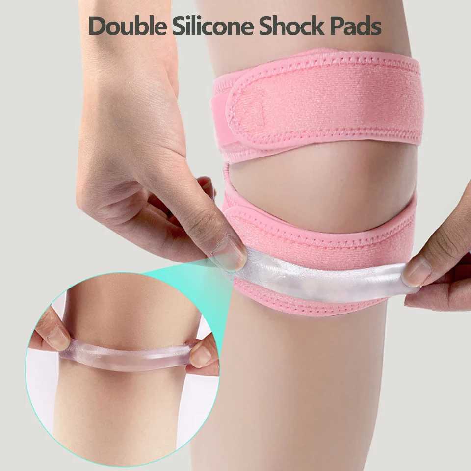 GTUBIKE 1PC Adjustable Sports Kneepad Double Patellar Knee Patella Tendon Support Strap Brace Pad Protector Knee Wrap Strap Band C251013