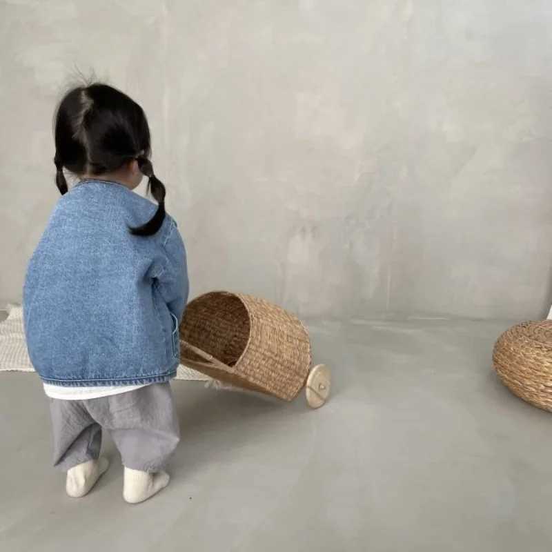 Korean Baby Boy Girl Cotton Denim Jacket Infant Toddler Child Jean Coat Kid Outwear Spring Autumn Kids Clothes C251013
