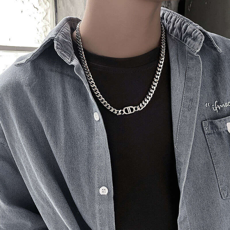 Necklace Designer Luxury jewelry for Women men Double D Titanium Steel hip-hop Atmospheric Fashion Unique Festival Vacation gift