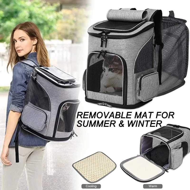 Pet Supplies Out Puppy Backpack Expandable Pet Bag Large Capacity Breathable Portable Cat Backpack Foldable Dog Bag C251013