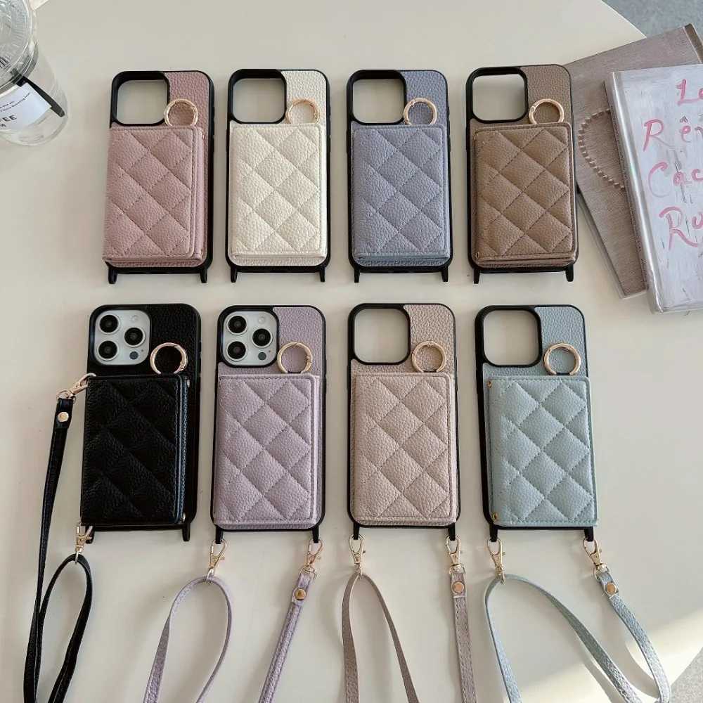 Crossbody Wallet with Card Holder Phone Case for IPhone 15 14 Plus 13 12 11 Pro Max PU Leather Hard Shell Protective Cover J251202
