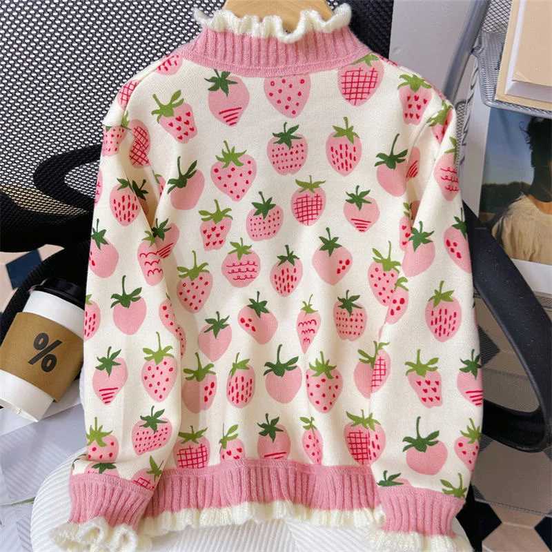 Girls Sweater AutumnWinter New Thickened Fashion Childrens Knitted Sweater Girls Top Sweet and Cute C251013