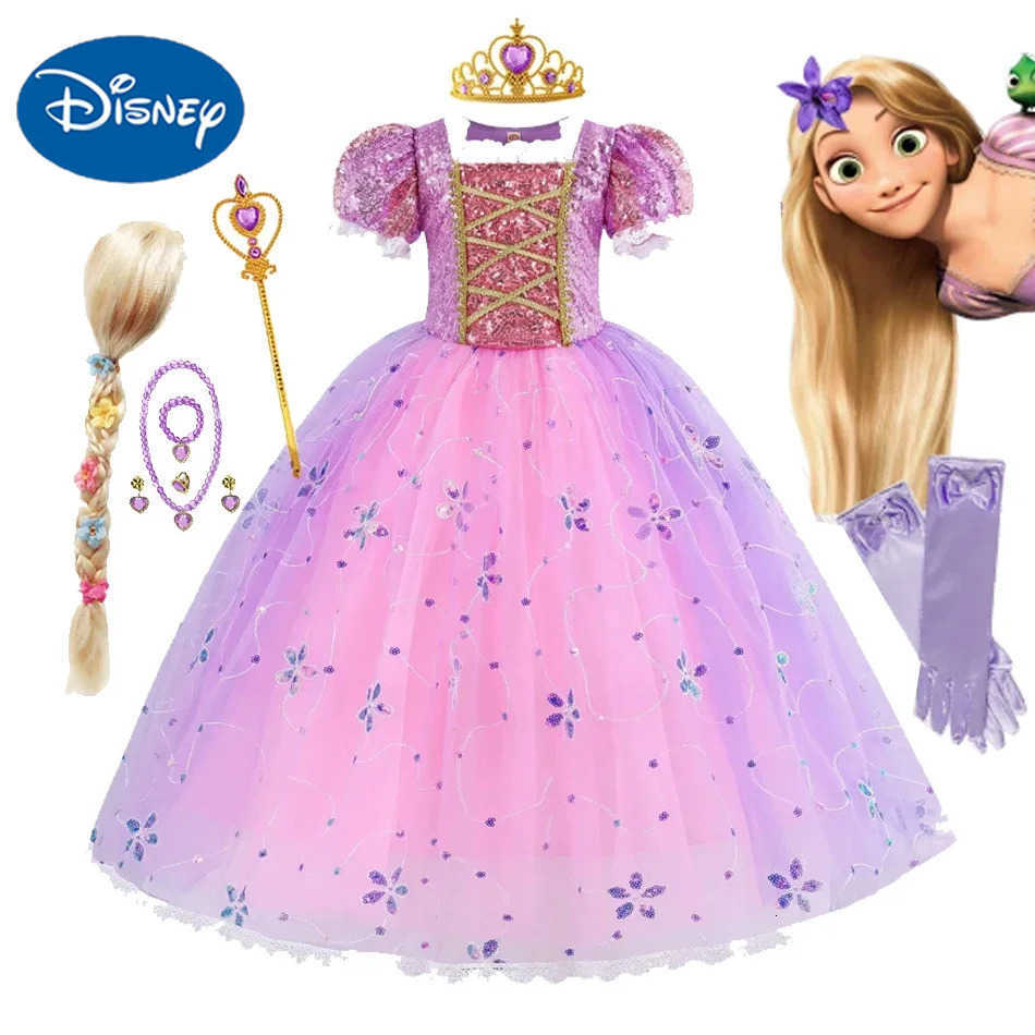 Disney Princess Rapunzel for Girls Costume Movie Tangled Kids Cosplay Carnival Party Vestido Birthday Christmas Dress 310Yrs H251013