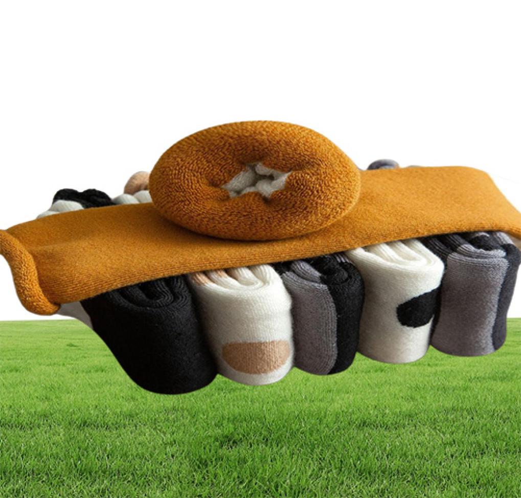 Socks autumn and winter womens curled cotton terry socks pregnant womens old peoples loose mouth cats claws cartoon thickened and 3957638