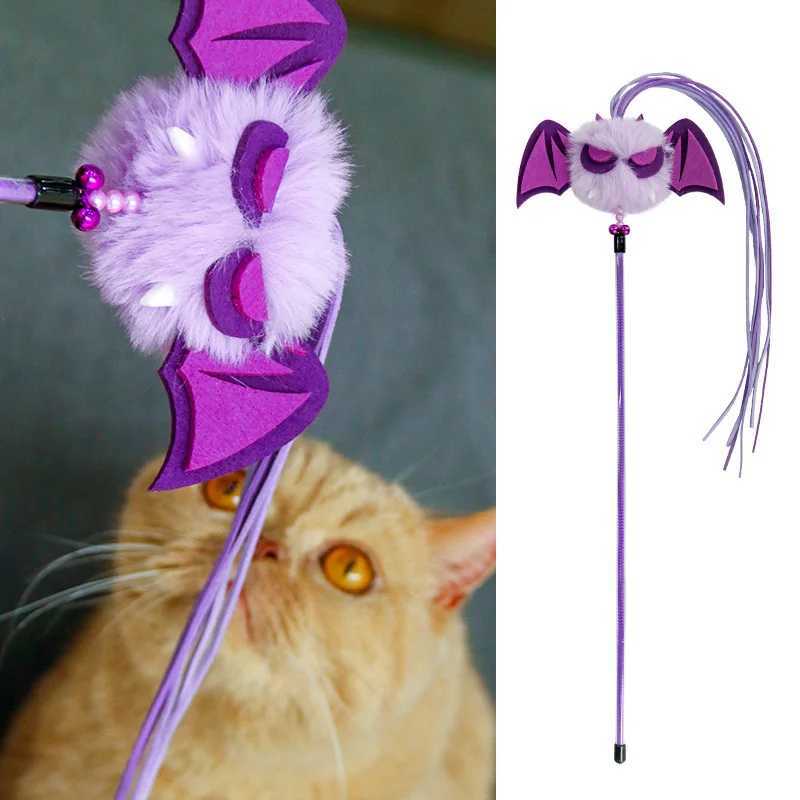 Halloween Cat Wand Toys Interactive Cat Teasing Stick Themed Toy Multifunctional Wand Toy Kitten Stick Funny Pet Launcher C251013