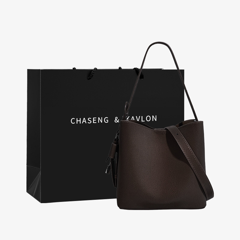 OC130M44 Customized Genuine Leather Women's Bag Bucket With Vintage Cowhide Underarm Light Luxury Crossbody Single Shoulder Smooth Sheepskin