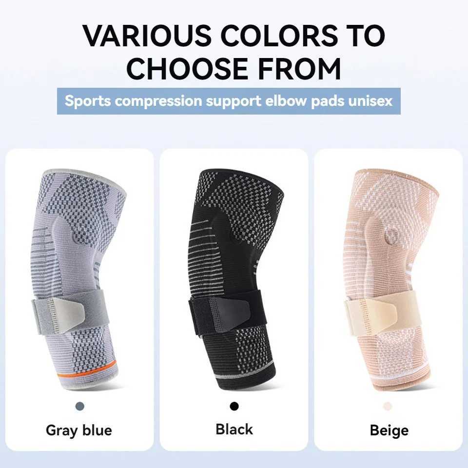 1Pcs Elbow Pads Silicone Compression Elbow Protection Sports Injuries 3D Knit Adjustable Elbow Support Tennis Basketball Unisex C251013