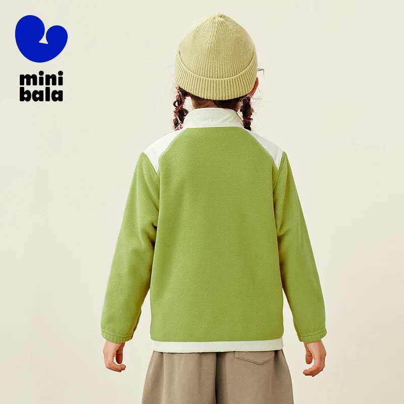Mini Bala Fleece Jacket Kids 2025 Spring Reversible Thick Warm Outerwear for Baby Boys and Girls C251013