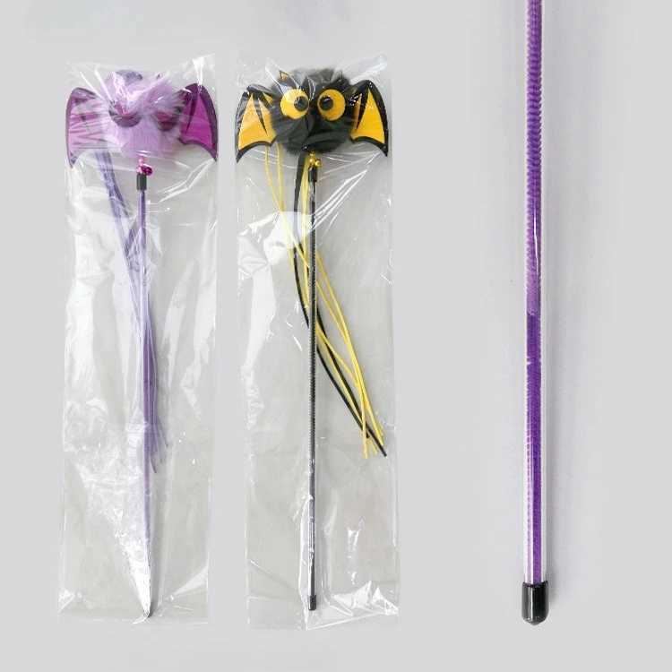 Halloween Cat Wand Toys Interactive Cat Teasing Stick Themed Toy Multifunctional Wand Toy Kitten Stick Funny Pet Launcher C251013