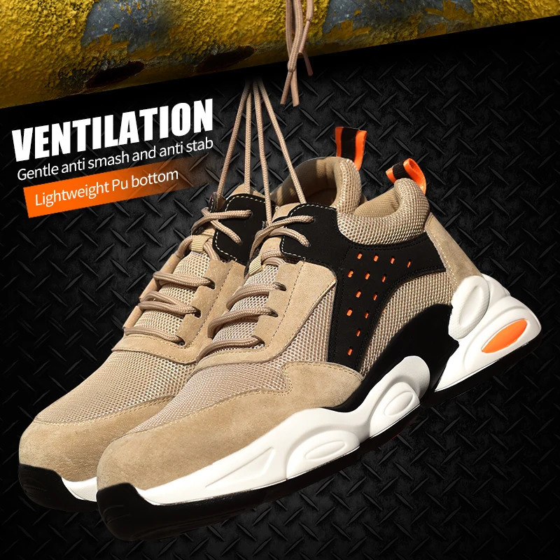 Work Safety Shoes Men Steel Toe Cap Protective Shoes PunctureProof Work Shoes Sneakers Indestructible Protective Boots 251009